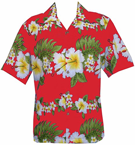 Hawaiian Camisas Hombre Impresión de Flor de Hibiscus Beach Party Alo