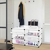 Songmics 6 Ebenen Schuhregal Schuhschrank Schuhablage Schuhständer Sideboard Regalsystem Weiß 107 x 50 x 37 cm LPC06W - 2