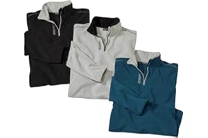 ATLAS FOR MEN - Zestaw 3 swetrów z mikropolaru - Dostępne w dużych rozmiarach od M do 5XL