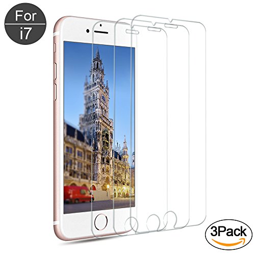  3-Unidades  Protector de Pantalla iPhone 8   7   6s   6  Vanzon    Cristal Vidrio Templado Premium Para Apple iPhone 8  iPhone 7   iPhone 6s   iPhone 6  9H Dureza  Alta Definicion 0 33mm   3D Touch Compatibles 