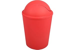 MSV Poubelle AKO 5,5 l avec Couvercle Rabattable Rouge, 5,5 L