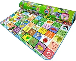 VHD Baby Playing Mats Waterproof Play Mat for Kids Large Size Crawl Thick Foldable Double Sided Non-Slip Reversible Mat, Size: 4 X 6 Feet, Multi-6