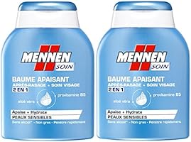 Mennen Apr&egrave;s-Rasage Homme Baume Apaisant Peaux Sensibles 100 ml - Lot de 2
