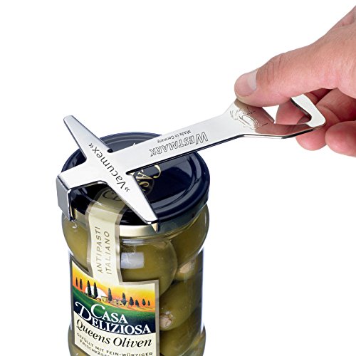 Westmark Schraubdeckel-Öffner mit Kapselheber, Länge: 13,1 cm, Stahl, Vacumex, Verchromt, 10562270 - 3