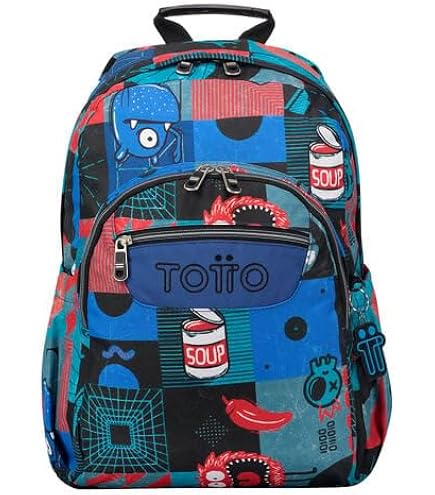 TOTTO Zaino Morral Acuareles Unisex - Multicolore, Per Tempo Libero E Sport, Materiali Di Qualità, Taglia Unica
