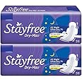 Stayfree Dry Max All Night XL Dry Cover Sanitary Pads For Women Combo, 28s x 2 (56 Pads)