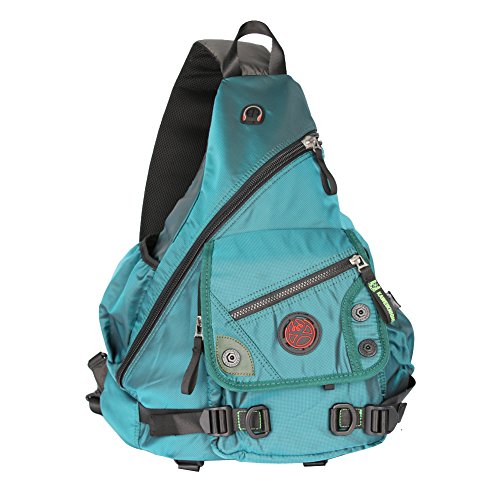 innturt Großer Sling Bag Laptop Rucksack Cross Body Messenger Bag Schulter Reise Rucksack blau seeblau X-Large - 2