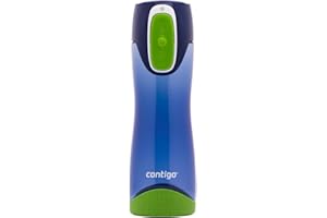 Contigo Swish Autoseal butelka na wodę, duża, bez BPA, szczelna butelka na siłownię, idealna do uprawiania sportu, biegania, jazdy na rowerze, biegania, wędrówek, 500 ml
