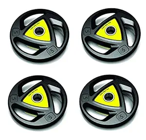 Body Maxx 15Kg Double Colored Rubber Coated Plates (7.5Kg x 2 Pcs) Inner Bore 50 MM Olympic