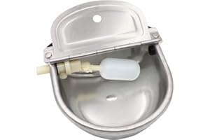 MUALROUS Tränkebecken für Rinder Automatische Waterer Bowl Edelstahl Rindertränke Wassertränke Pferd Rinder Ziegen Schafe Schwein Hund Float Valve Bauernhof Liefert