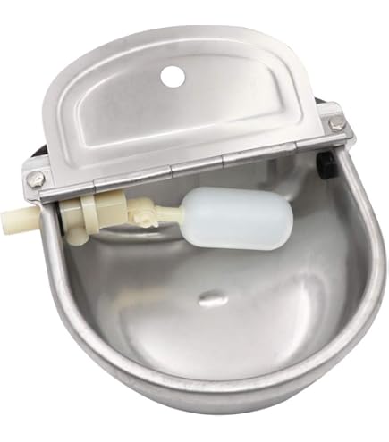 Abbeveratoio Automatico Per Bestiame In Acciaio Inox - Con Valvola A Galleggiante E Foro Di Scarico - Foto 3