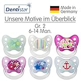 Dentistar® Latex-Schnuller – Größe 2, 6-14 Monate – Nuckel aus Naturkautschuk für Babys, zahnfreundlich, ab dem ersten Zahn - 8