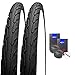 Produktbild Set: 2X Schwalbe Range Cruiser Schwarz Trekking Reifen 40-622/28x1.50 + Schwalbe Schläuche Autoventil