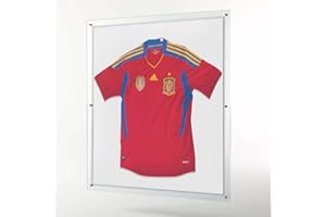 GENÉRICO EstudioPlast Marco para Camiseta de Fútbol – Expositor Acrílico Cristal Premium 70x80 cm con Marco Completo de 10 mm y Montaje en Pared