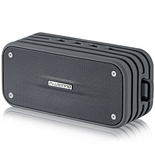 Bluetooth Speakers, Plusinno® Ultra Portable Bluetooth 4.0 Waterproof Wireless Speaker with Integrated Siri/Voice Control,Bluetooth Receiver and Bulid in Microphone (Gray)
