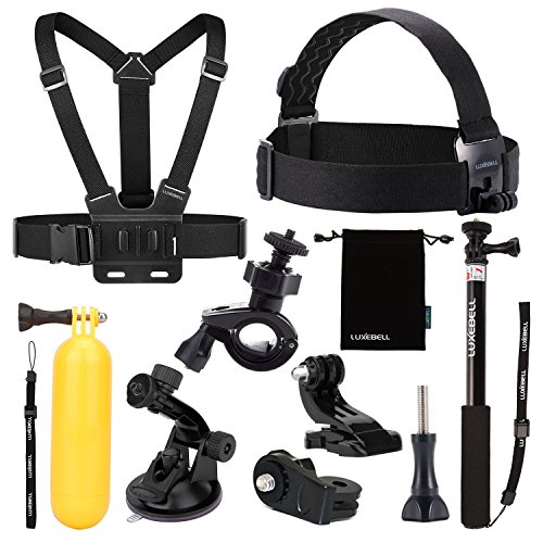 Luxebell® 9 in 1 Zubehör-Reihe-Kit für Sony Action-Kamera HDR-AS15 / 20 / 30V / 100V / AS200V /AZ1 Mini /...