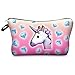 Generic 3D Print Women Cosmetic Bag with Multi-Coloured Pattern Nice Travel Makeup Pouchs Women, Love (Multicolour) - Generic