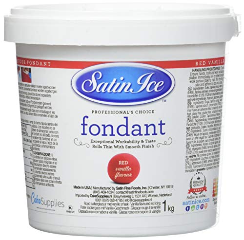 Satin Ice Pasta di Zucchero Rossa alla Vaniglia - 1000 gr