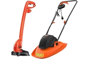 BLACK+DECKER 30cm Electric Hover Mower with GL250 Grass Strimmer