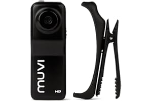 Veho Muvi HD10X Micro Camcorder | HD | Handsfree | Body Worn | Action Camera | 8GB microSD Card | 1080p30 - Black (VCC-003-MUVI-1080)