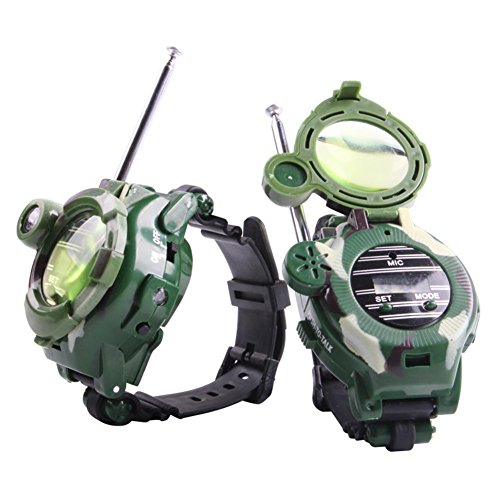 Asiproper 1 Pair Plastic Walkie-Talkie 7 in 1 Children Watch Outdoor Interphone Toy