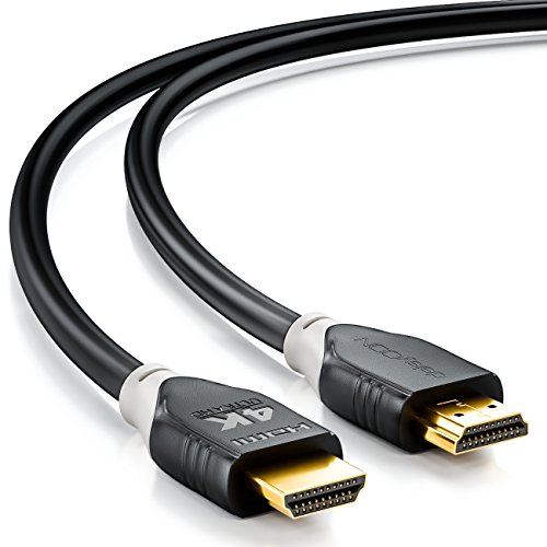 deleyCON 7,5m HDMI Kabel – kompatibel zu HDMI 2.0a/b/1.4a – UHD / 4K / HDR / 3D / 1080p / 2160p / ARC – High Speed mit Ethernet [Schwarz/Grau] - 2