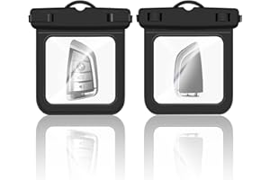 NOGSAY Lot de 2 sacs étanches Idéal pour les clés, l'argent, les cartes, l'argent liquide, les pièces, les documents, la natation, le surf, la pêche, transparent