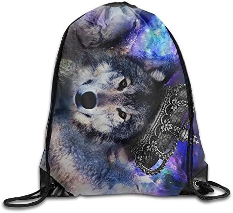 Have You Shop Unisex Cool Wolf Print Drawstring Backpack Rucksack Shoulder Bags Gym Bag Sport Bag