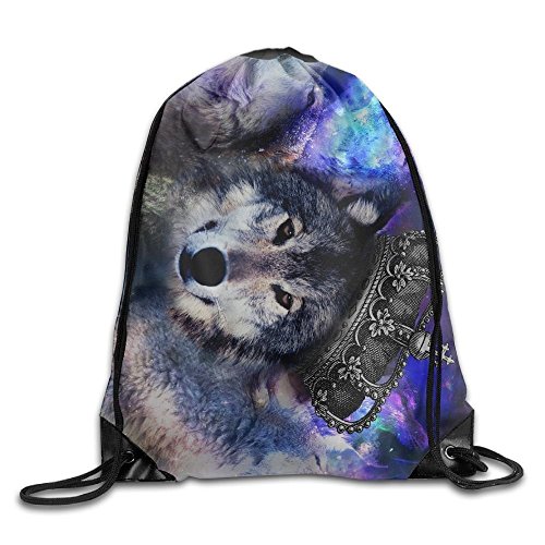 Have You Shop Unisex Cool Wolf Print Drawstring Backpack Rucksack Shoulder Bags Gym Bag Sport Bag