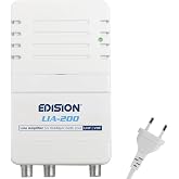 EDISION LIA-200 UHF/VHF Indoor Housing Amplifier, 12-24db Adjustable, 104dBmV, for Digital Terrestre DVB-T/T2, with 5G LTE Fi