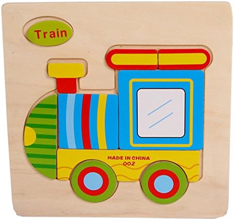 Zolimx Kids Toys Jigsaw Animal Wooden Kids Children Early Learning Puzzles Training Toys (Train)