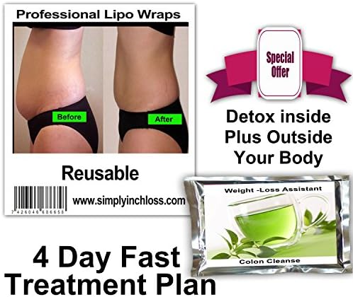 Detox body clay wrap 8 lipo applications it works for inch loss , plus free turbo assistant colon cleaner complete treatment pack in one box .Detox inside plus outside .weight watcher slimming made easy