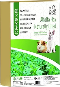 Acorn Alfalfa Hay Naturally Dried (1.4 KG) | Food for Rabbits, Guinea Pig, Hamsters and Other Small Animals | High Fiber Food | Pesticides Free |
