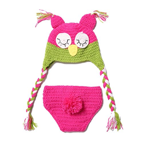 Outfits Owl Baby Photo Prop Photography Boys Girls Handmade Sweater Popular CaF8