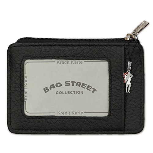 Piatto in pelle porta carte di credito in vera pelle anticato Portafoglio in pelle portafoglio Fermasoldi Porta carte präsentiert di becoda24 in versch. Colori nero nero