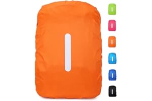 DONJIM Reflectante Funda Mochila Impermeable, Cubre Mochila Impermeable al Aire Libre, Protector Lluvia Mochila con Banda Reflectante, Funda Impermeable para Mochila para Senderismo Camping Equitación