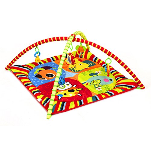 Kinderkraft Krabbeldecke Spieldecke Spielbogen Erlebnisdecke Spielmatte Babydecke Decke Rot - 5