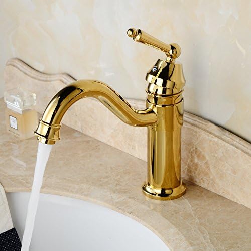 All copper European style antique faucet, retro water faucet, single hole basin faucet, table basin, hot and cold water faucet,Platform basin