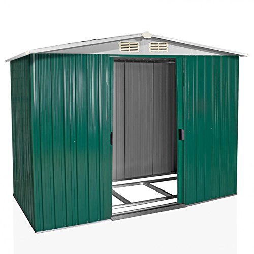 Rotfuchs Metall-Gerätehaus GMS03 inkl. Fundament in Grün 257 x 175 x 205 cm - 2