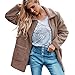 Produktbild Plüschmantel Sannysis Damen Warme Künstliche Wollmantel Reißverschluss Jacke Herbst Winter Strickjacke Pullover Outdoorjacke Mittellange Parkajacke