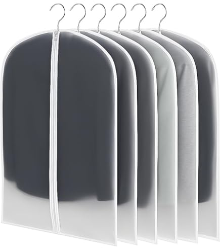 Housses De Rangement Vêtements Transparentes (lot De 3) - Tailles 90 Et 110 Cm - PEVA, Fermeture Velcro Et Zip