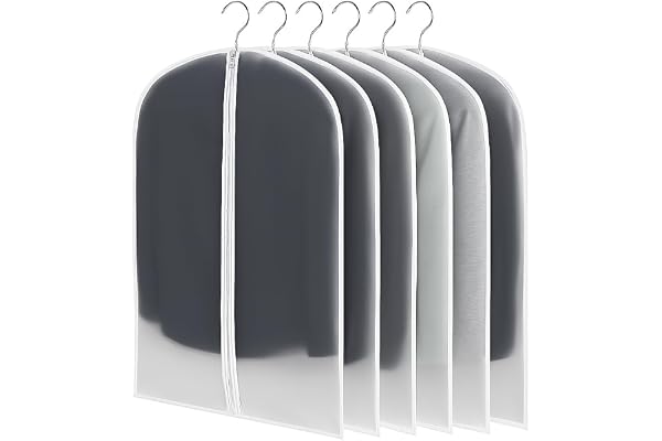 Genomskinliga Dammtäta Kläderöverdrag CNMTCCO Klädväska Set om 6 60 x 100 cm Dammtät Regnbeständig Lämplig För Förvaring Och Skydd Av Kläder Kvällar Och Kvällskjortor