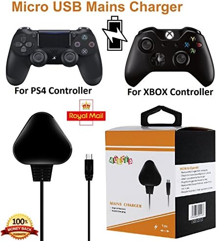 Orbitron Fast Gaming Controller Charger for PlayStation 4 / PS4 Slim / PS4 Pro/XBox One/Xbox One X/Xbox One S. Specially Designed for PlayStation and Xbox Controllers