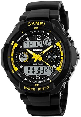 Waterproof Multi Function Sports Watch Digital Wrist Watch LED Digital Analog Sport Watch Waterproof Men's Watch Silicone Band Men's Watch Calendar Alarm Men Boys Women Girls Children