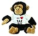 Produktbild Schimpanse Plüschtier mit einem T-shirt mit Aufschrift Ich Liebe Tae Bo (Sport)
