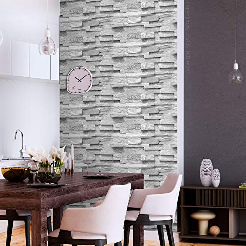 murando - Fototapete selbstklebend 10 M x 50 cm - 3D Tapete - Wandtattoo - dekarative Möbelfolie - Dekorfolie - Fotofolie - Panel - Wandaufkleber - Wandposter - Wandsticker - Steinoptik Steinwand grau f-A-0691-an-b murando - Fototapete selbstklebend 10 M x 50 cm - 3D Tapete - Wandtattoo - dekarative Möbelfolie - Dekorfolie - Fotofolie - Panel - Wandaufkleber - Wandposter - Wandsticker - Steinoptik Steinwand grau f-A-0691-an-b