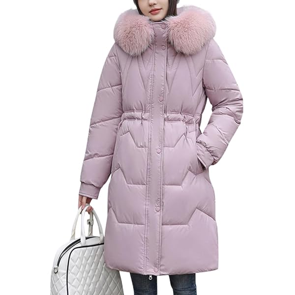 Piumino lungo con cappuccio trapuntato 'JDY' - Beige - Donna - 52.00