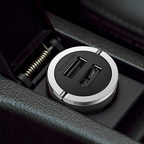 Wicked Chili Turbo-ID 4800mA / 24W Dual USB KFZ-Ladegerät für Samsung Galaxy, Note, Tab, S8, S8+, S7, S7 Edge, S6, Note Edge, Note 4, Pro, A, S Handy und Tablet (4.8 A Multi Port, V4.0) - 5
