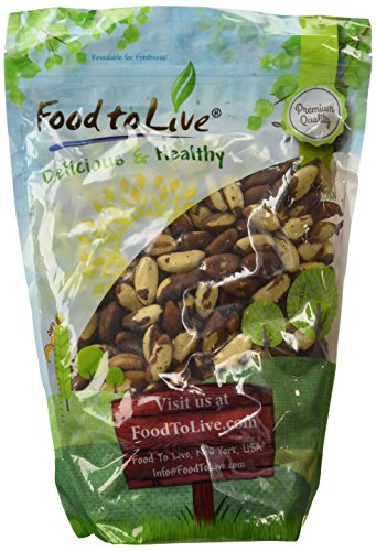 Las nueces crudas de Brasil, 4 libras - enteras, sin cáscara, sin sal y naturales