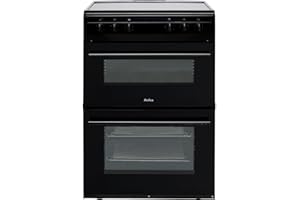 Amica 60cm Double Oven Electric Cooker with Ceramic Hob - Black